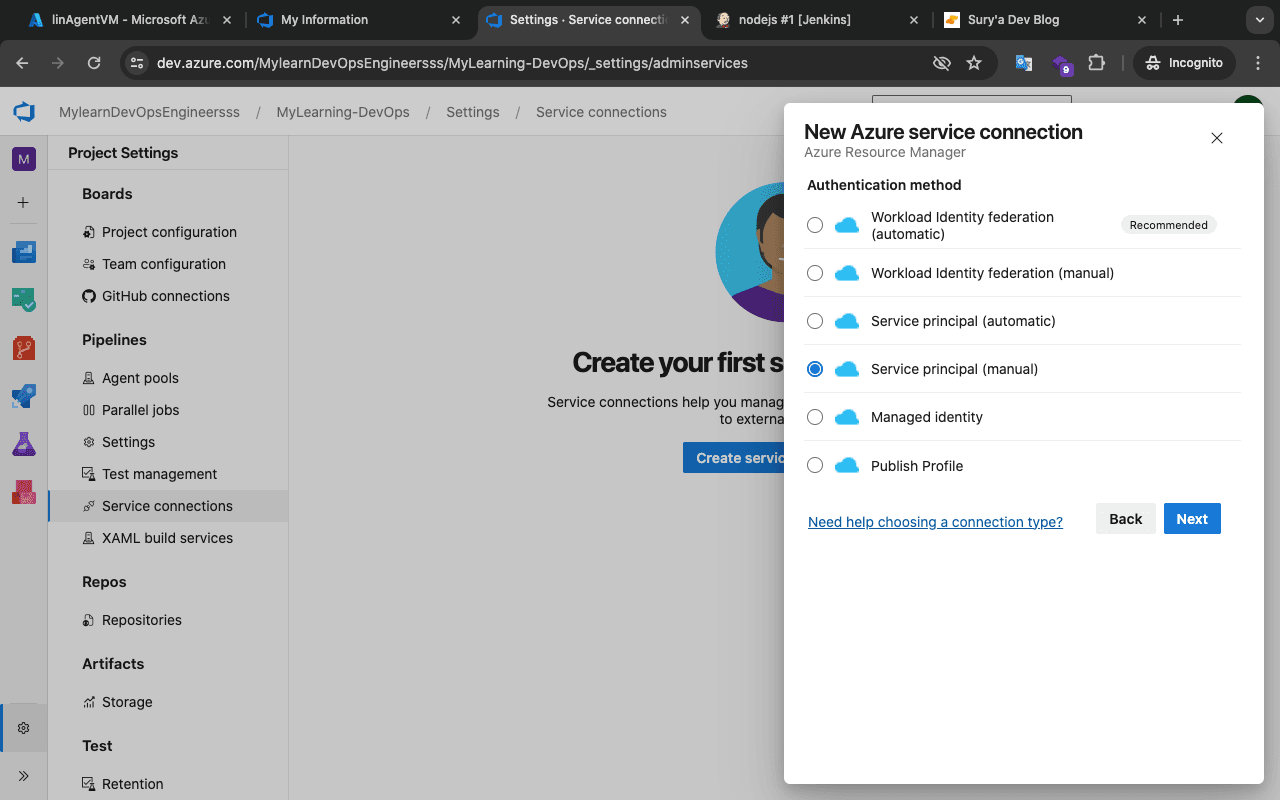 Image service principal manual