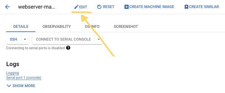 Image edit vm instance